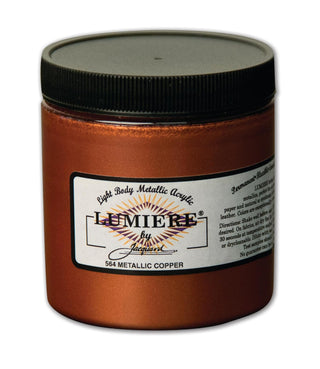 Jacquard Lumiere Fabric Color 8 oz Jar - Metallic Copper