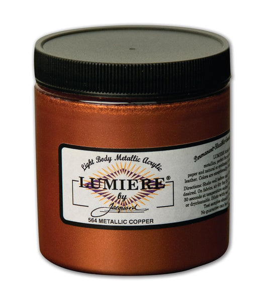 Jacquard Lumiere Fabric Color 8 oz Jar - Metallic Copper