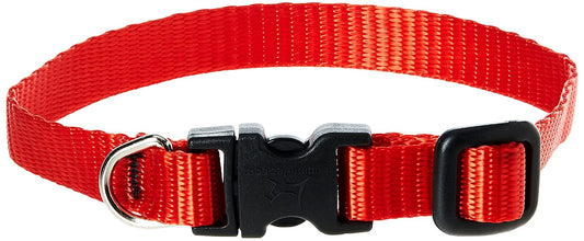 Lupine Pet Basics 1/2" Red 8-12" Adjustable Collar for Small Dogs