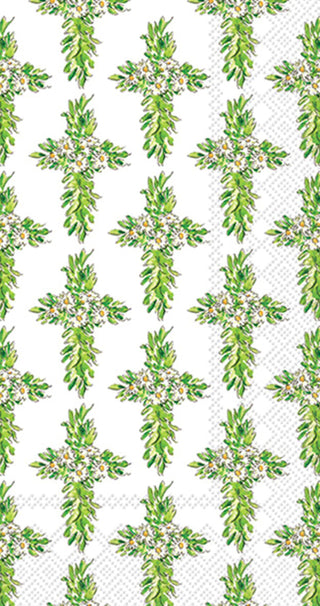 ihr SINCE 1977 Disposable Napkin, 8.5" x 4.5", Floral Cross
