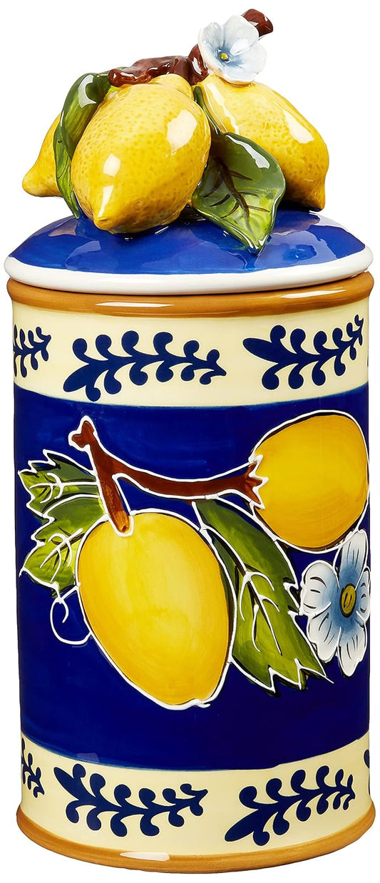 Blue Sky Clayworks Clayworks Lemon Canister, Medium, Multicolor