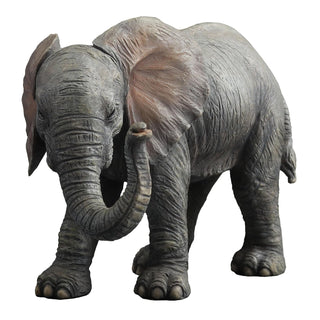 Unicorn Studio US 5.75 Inch Baby Elephant Standing Decorative Statue Figurine, Gray