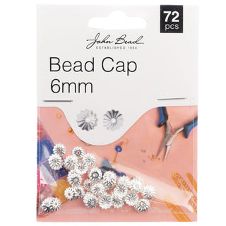John Bead Craft Bead, 6mm, Silver