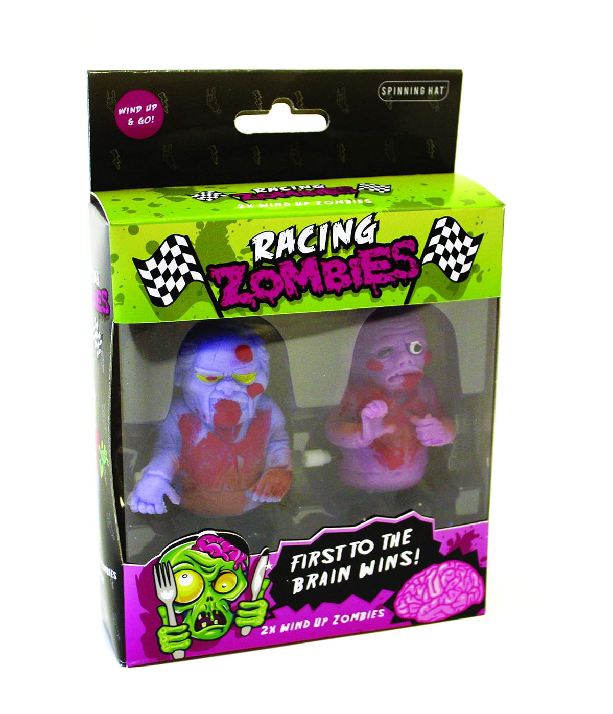 Gift Republic Racing Wind Up Zombies, Multicolor