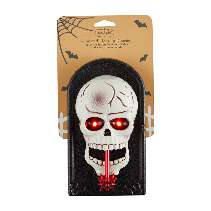 Mud Pie Lightup Doorbell Set, Skull