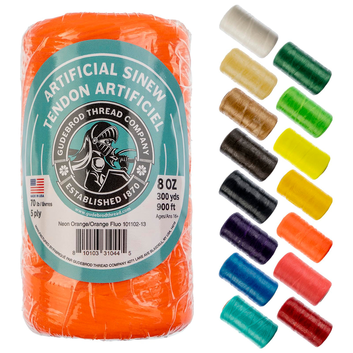Gudebrod Yarn, 900ft, Neon Orange