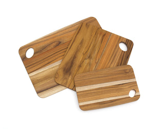 Lipper International Cutting Board, Assorted Sizes, Set of 3, Teak