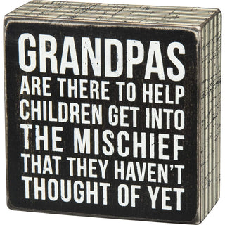 Primitives by Kathy Decorative Signage, 4 x 4 inches, black/white