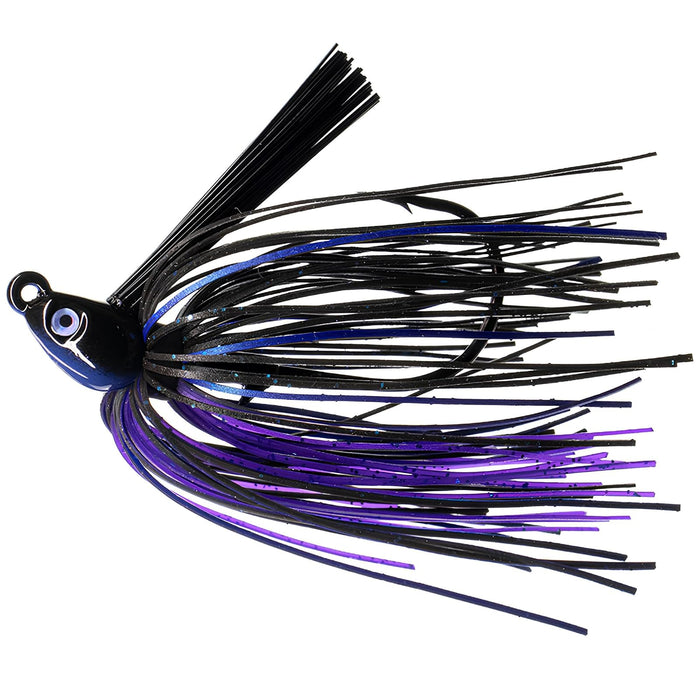 Dirty Jigs Swim Jig (Black Blue Purple, 3/8 Oz.)