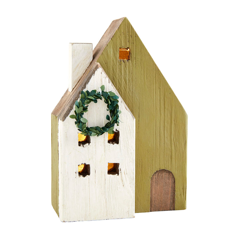 Mud Pie Christmas House, 8" x 5", Green