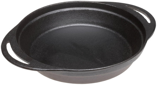 Pie Pan - Pre-Seasoned Cast Iron 12 x 9.5 x 2 Inches By Old Mountain