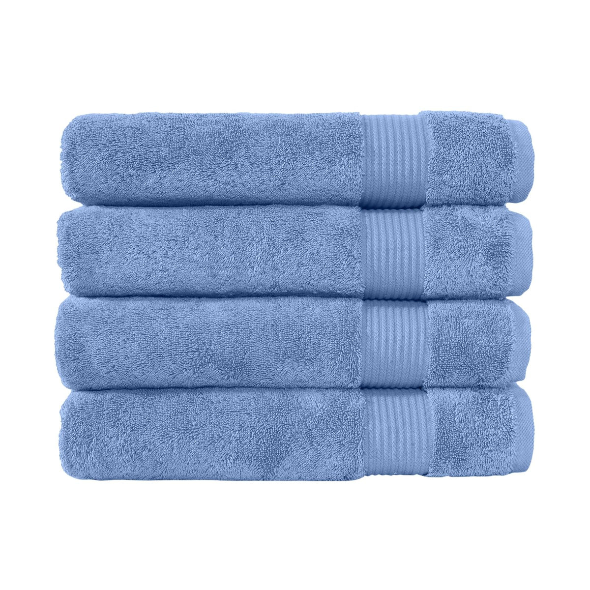 Classic Turkish Towels Towel, Bath Towels - 4 Piece Set, Blue