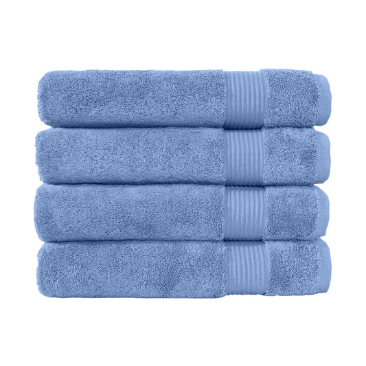 Classic Turkish Towels Towel, Bath Towels - 4 Piece Set, Blue