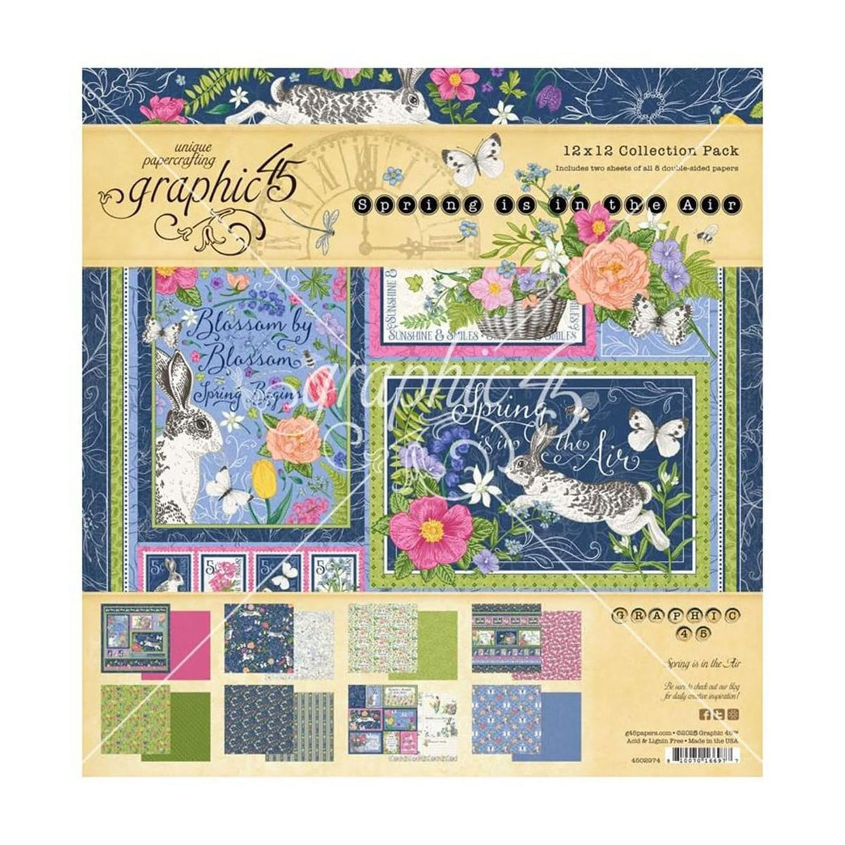 Graphic 45 Sheet Paper, 12x12 inches, Multi
