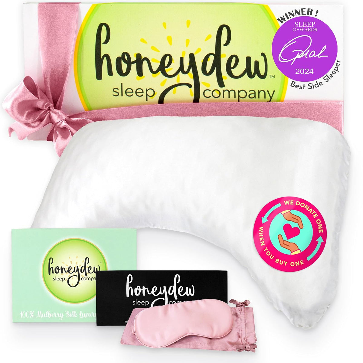 Honeydew Pillowcase, Queen, White