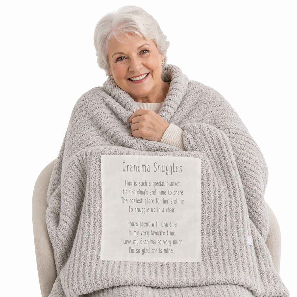 Mud Pie Blanket, 50" x 60", Grey