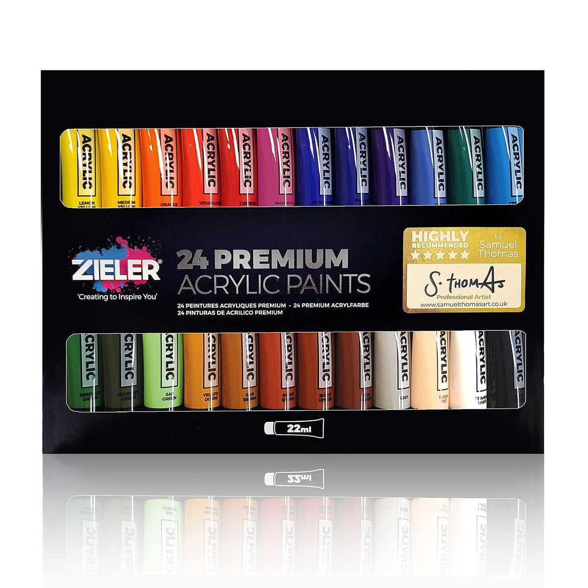 Zieler Paint, 0.74 Fl Oz (Pack of 24), Assorted