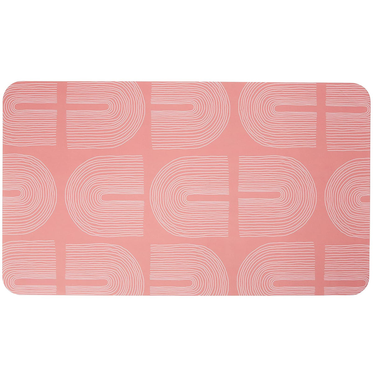 C.R. Gibson Desk Pad, 14" x 24", Pink and White Rainbows