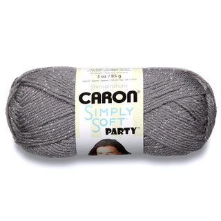 Spinrite Yarns (CA) Caron Simply Soft Party Yarn, 3 oz, Medium Worsted 4 Gauge, -Platinum