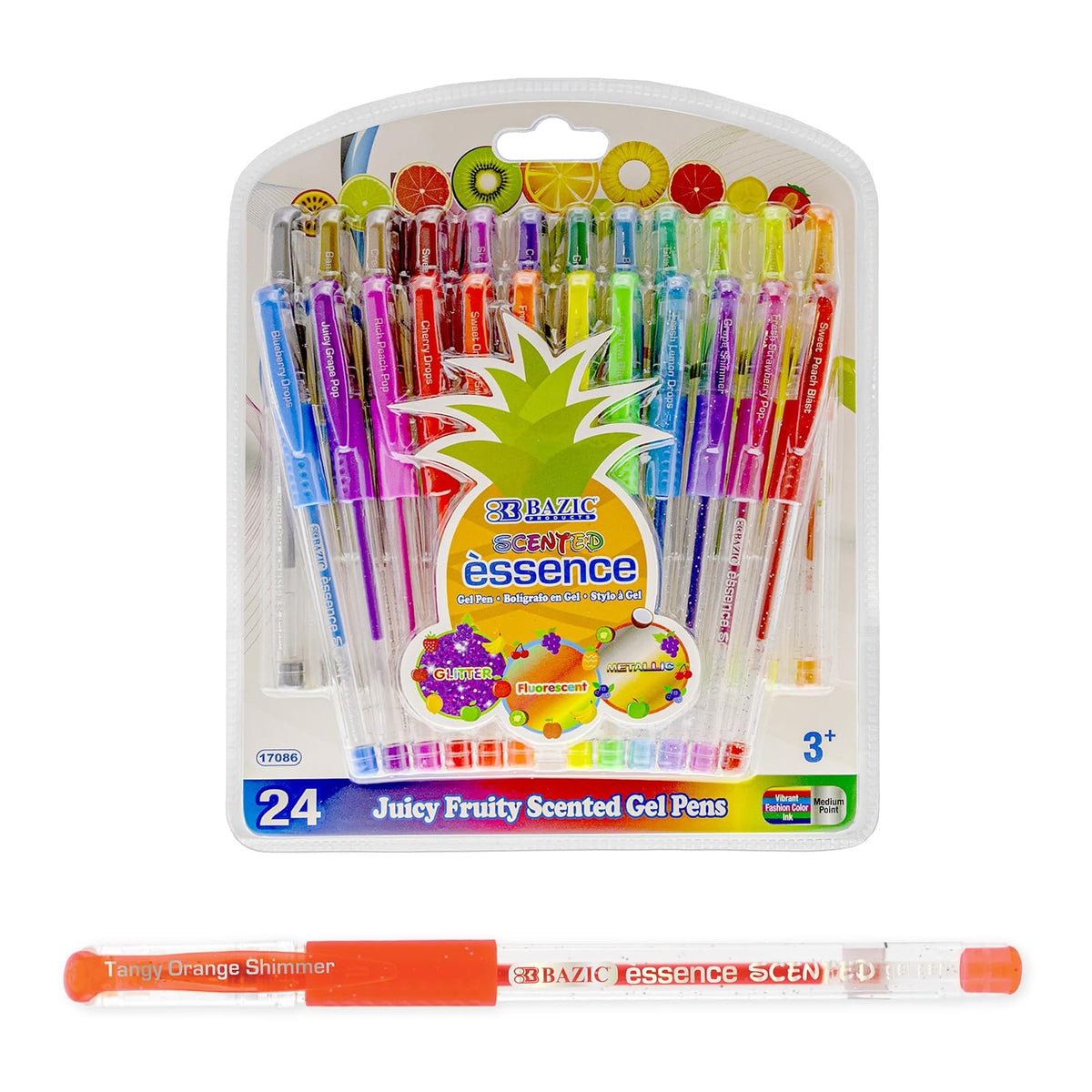 BAZIC PRODUCTS Writing Instrument, 1-Pack, Scented Glitter (24-count)