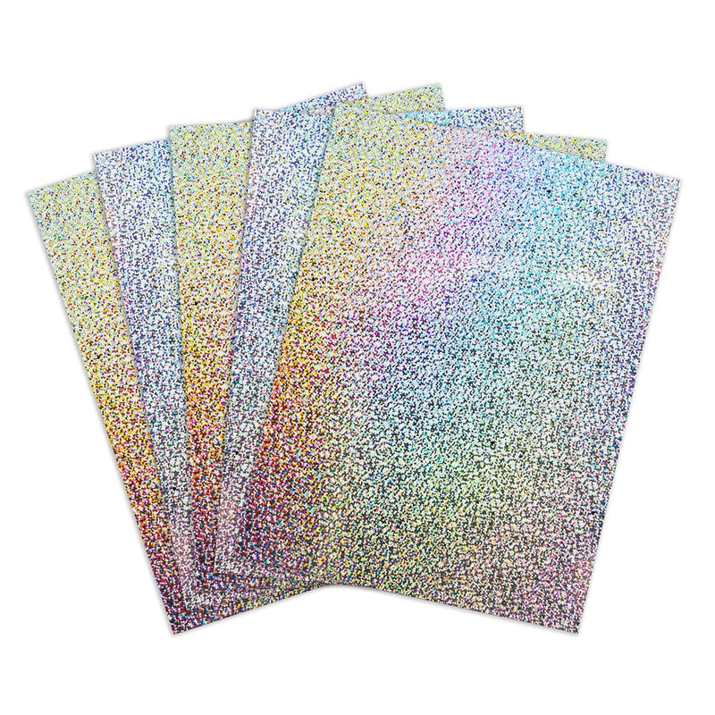 Hygloss Products Holographic Self-Adhesive Paper Sheets, Made in USA - 8-1/2 x 11 Inches, Silver, 5 Pack