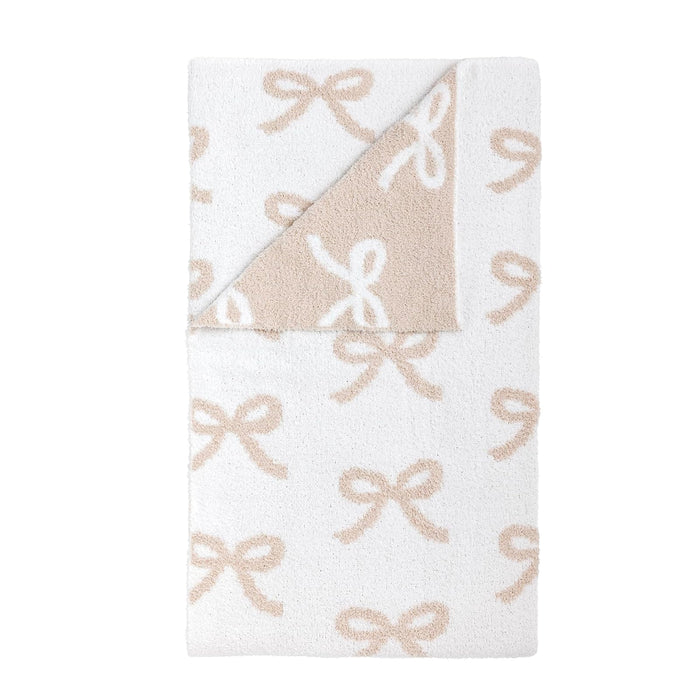 Mud Pie Blanket, 60" x 50", Beige/Khaki
