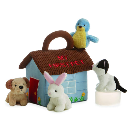 Aurora ebba My First Pet Carrier, Plush Animals with Sound