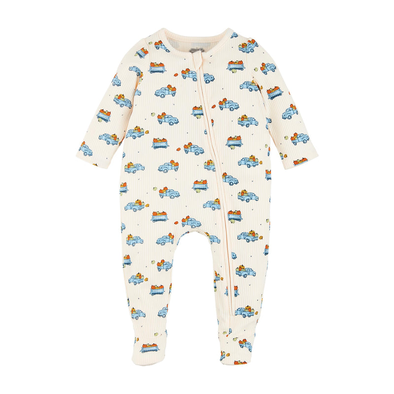 Mud Pie Unisex Baby Boy Sleeper, Pumpkin Truck