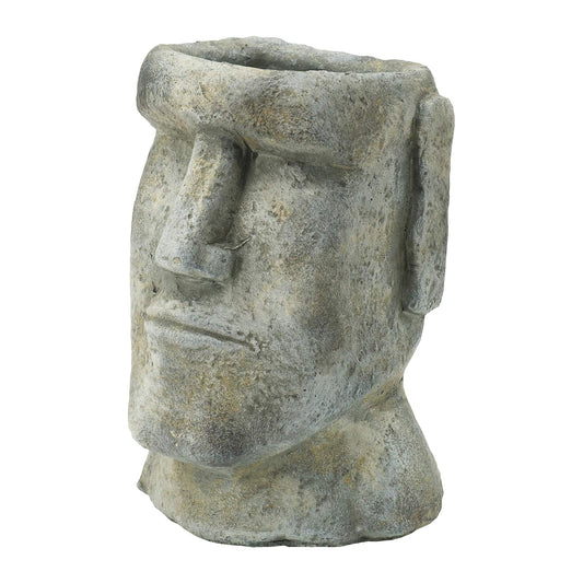 A&B Home Easter Island Statue Outdoor Planter - 9" - Gray Finish