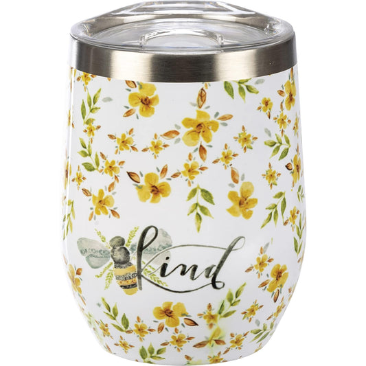Primitives by Kathy Kind Bee Themed Stainless Steel Wine Tumbler