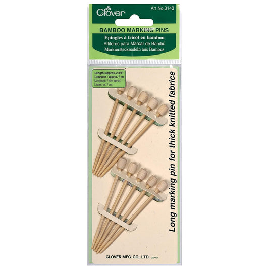 Clover Bamboo Marking Pins 10-Per Package Approximately 2-3/4-Inch
