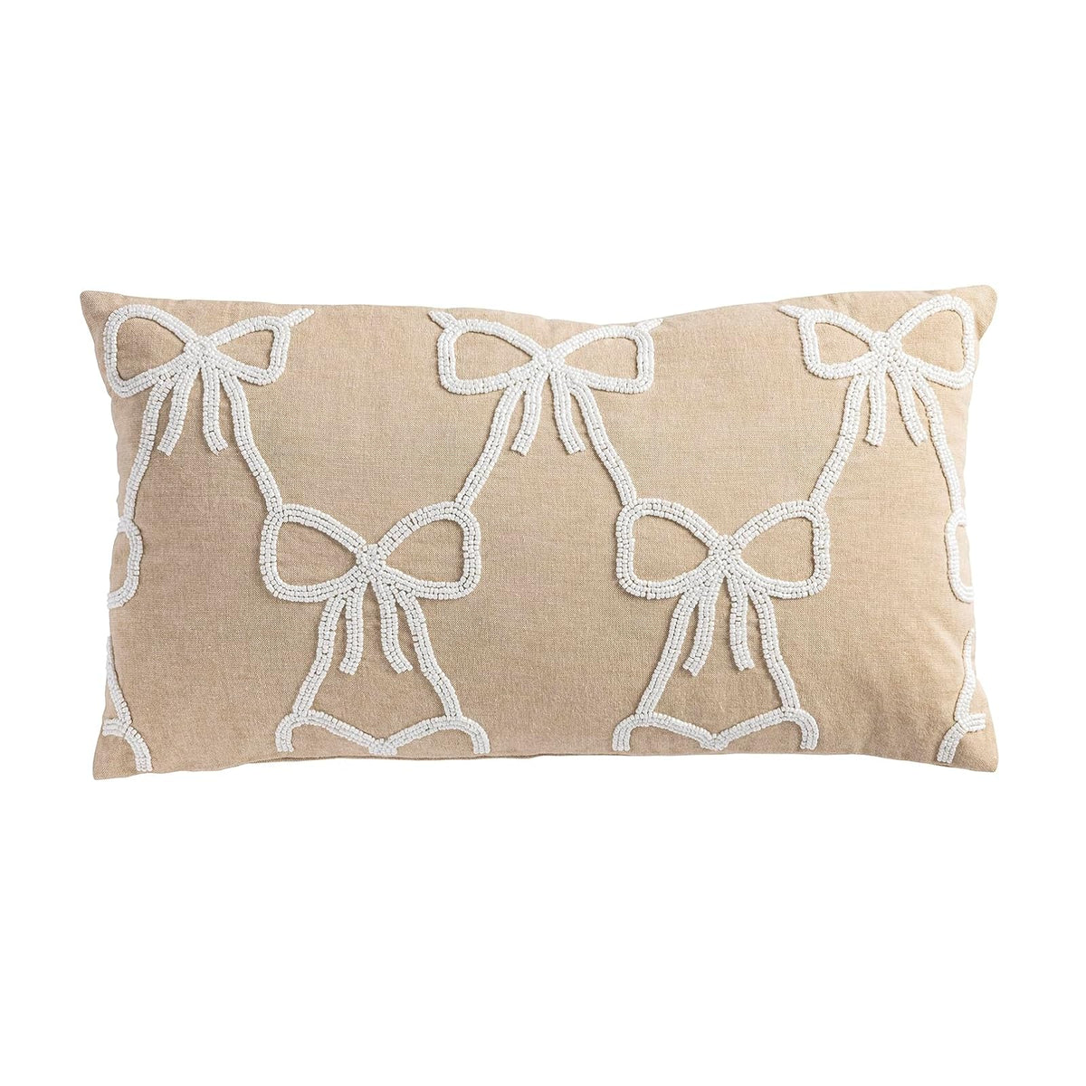 Mud Pie Pillow, 11 1/2" x 22", Beige/Khaki