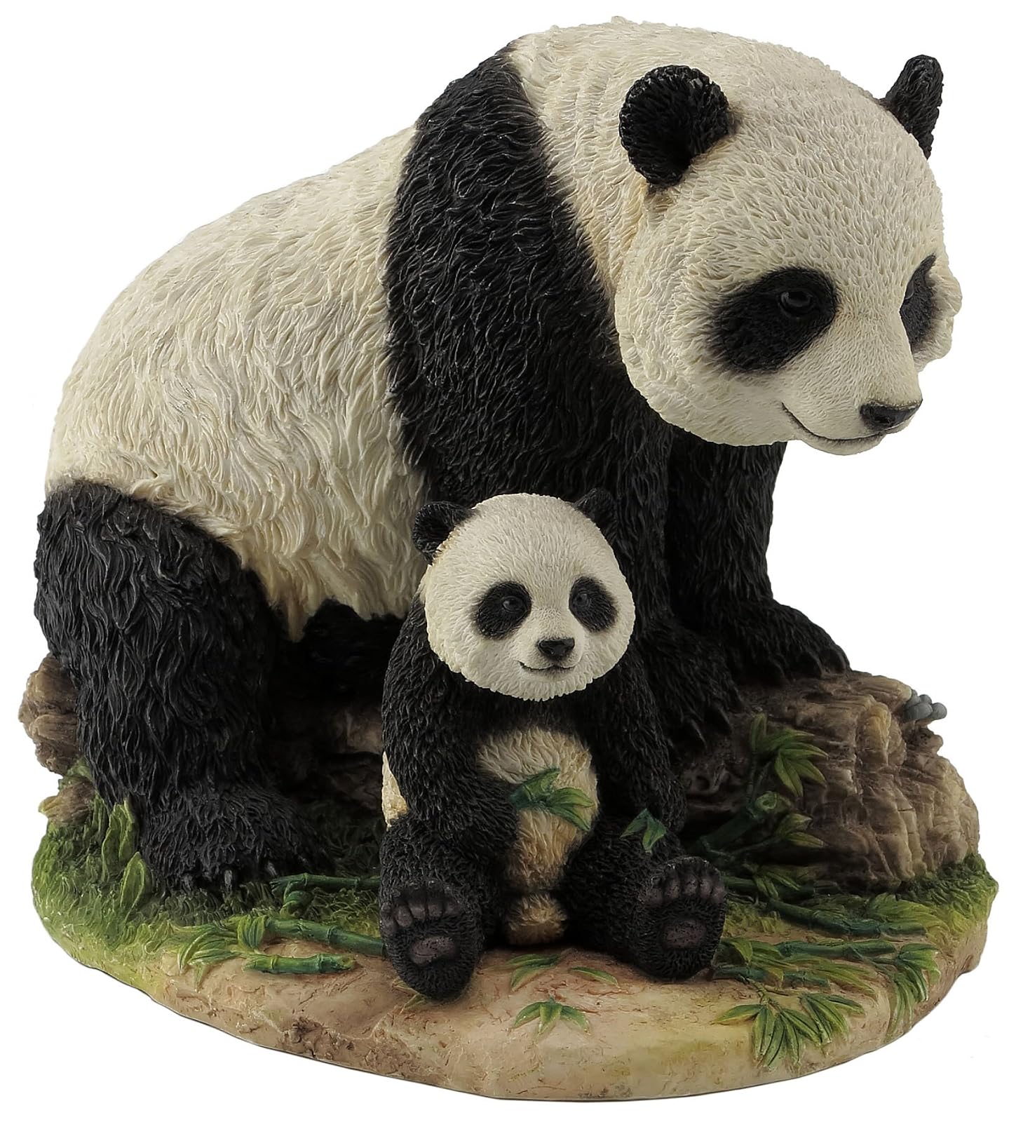 Unicorn Studio 8 Inch Animal Figurine Sitting Panda Bear and Cub Collectible Display
