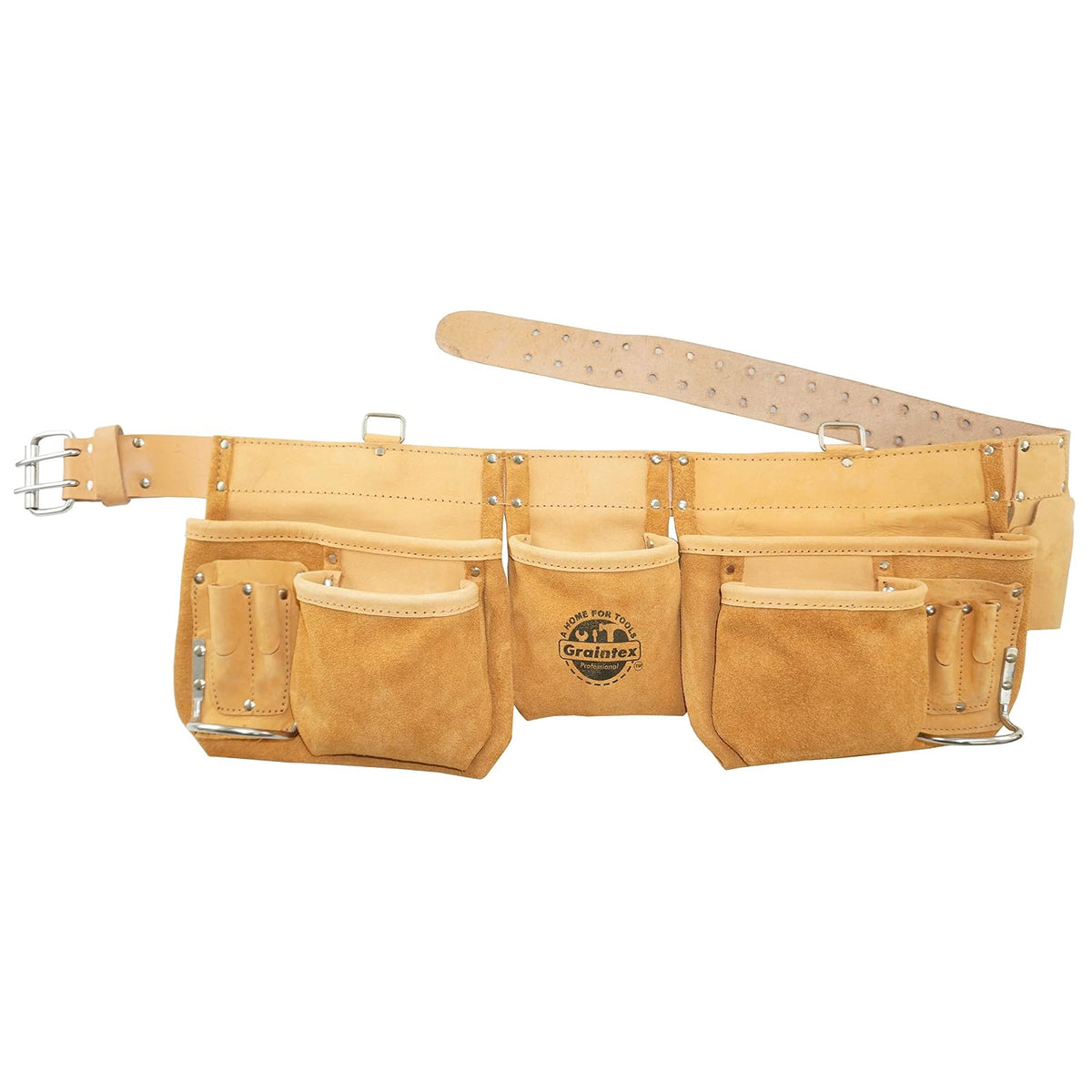 Graintex Tool Belt, 12 Pocket, Beige