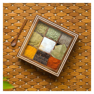 ExclusiveLane Food Storage Container, (L * W * H) = (8.0 * 8.0 * 2.5) Inch, Brow