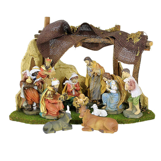 Kurt Adler Nativity Set with 11 Figures and Stable