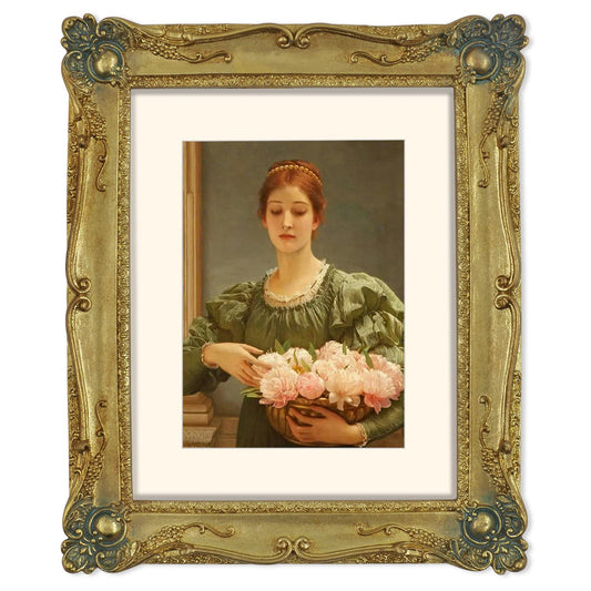 Simon's Shop Vintage Picture Frames 8x10 Gold Photo Frame 8x10 with Floral Relief, Wall and Tabletop Frames