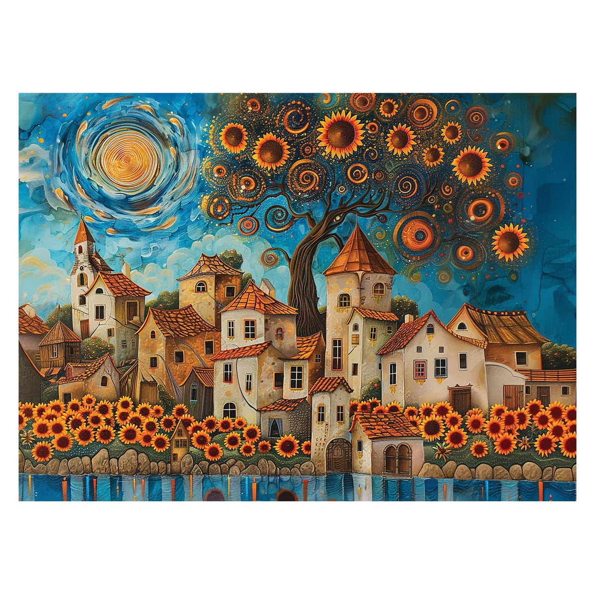 Anatolian Puzzles, 26x19 inches, Sunflowers