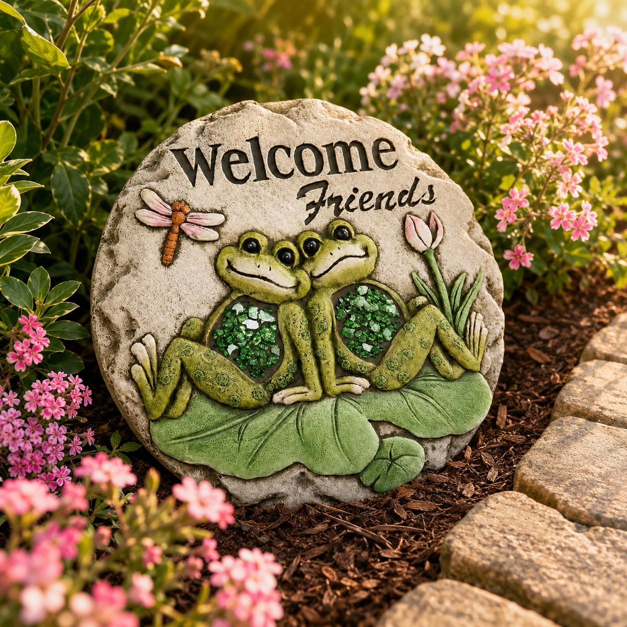 Comfy Hour 10" Frog Garden Stepping Stone