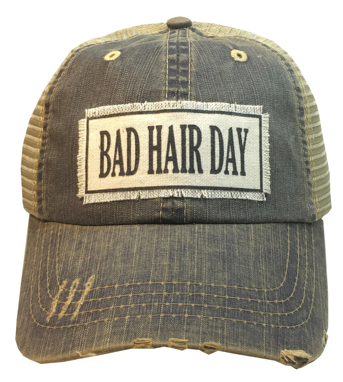 VINTAGE LIFE Hat, Bad Hair Day (Blue Denim), Baseball
