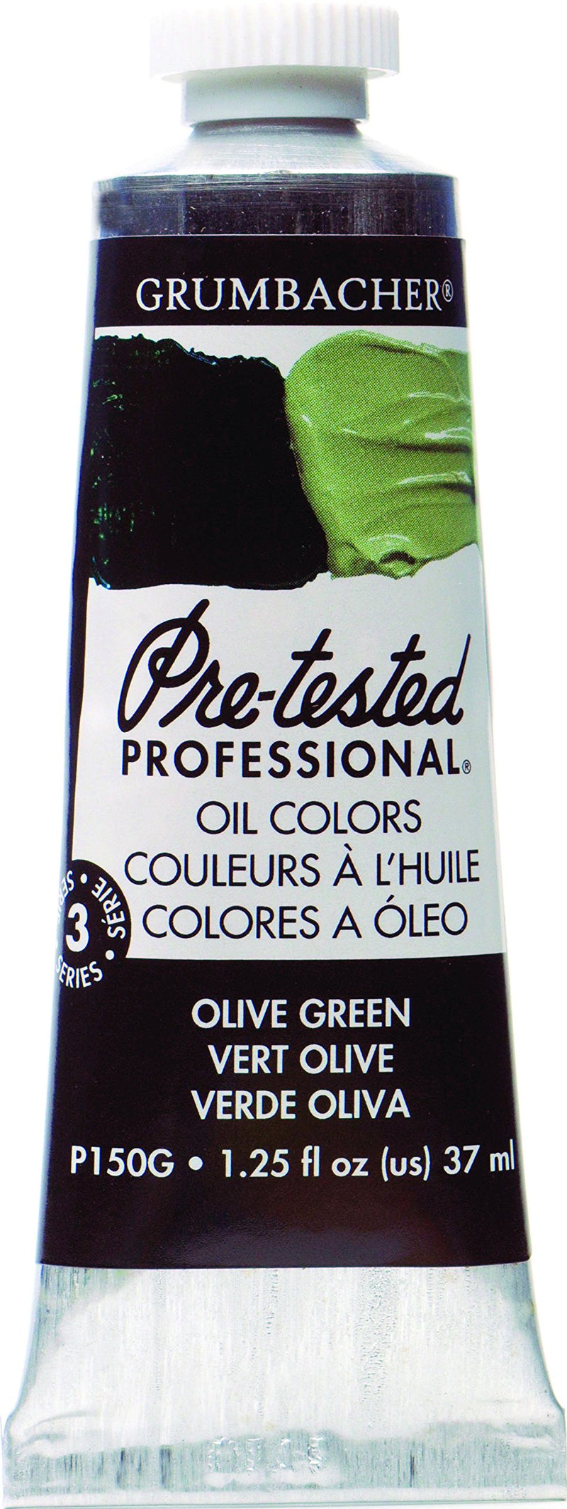 Grumbacher Pre-Tested Oil Paint, 37ml/1.25 Ounce, Olive Green (P150G)