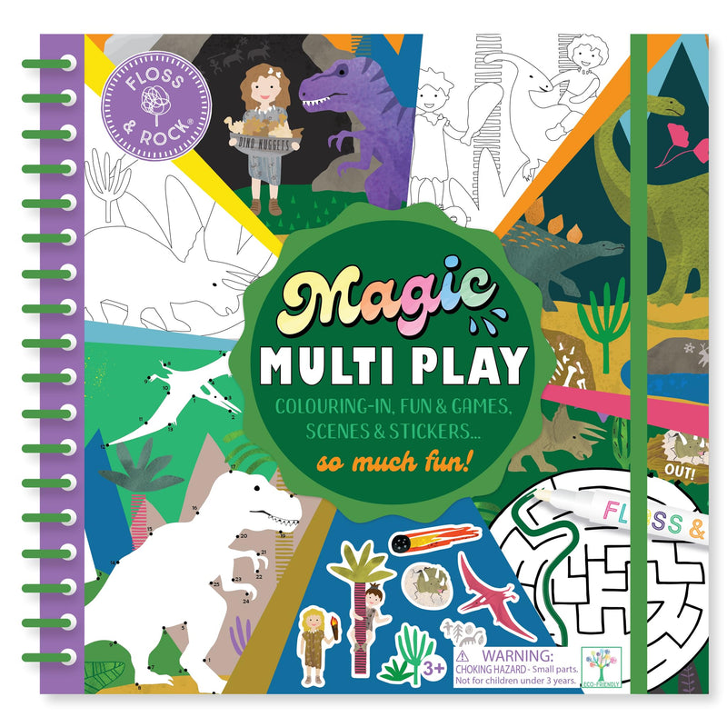 Floss and Rock Magic Multiplay, Dinosaur, 10-inches Length, Educational Activities for Kids