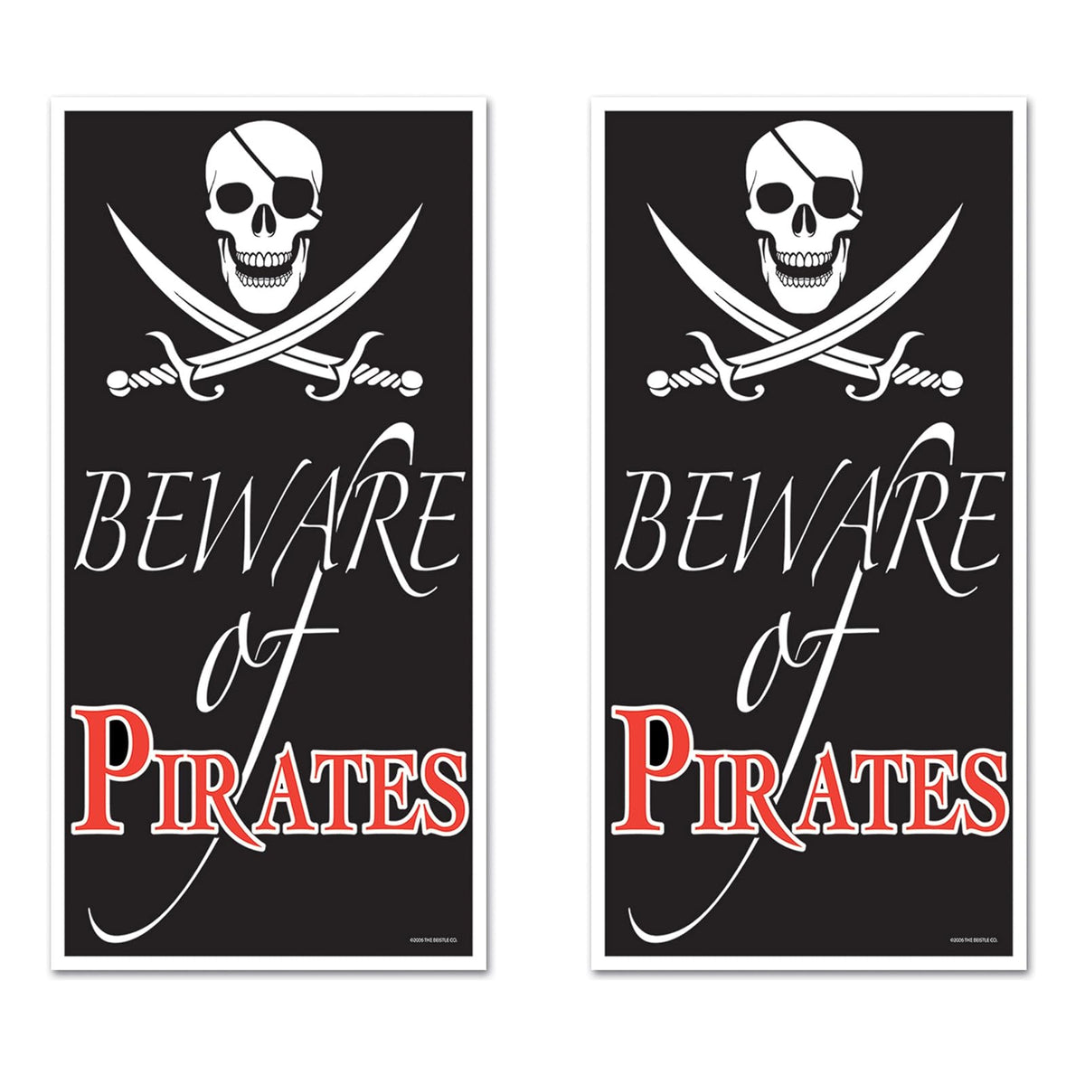 Beistle Banner, 2 Pack, Black/White/Red