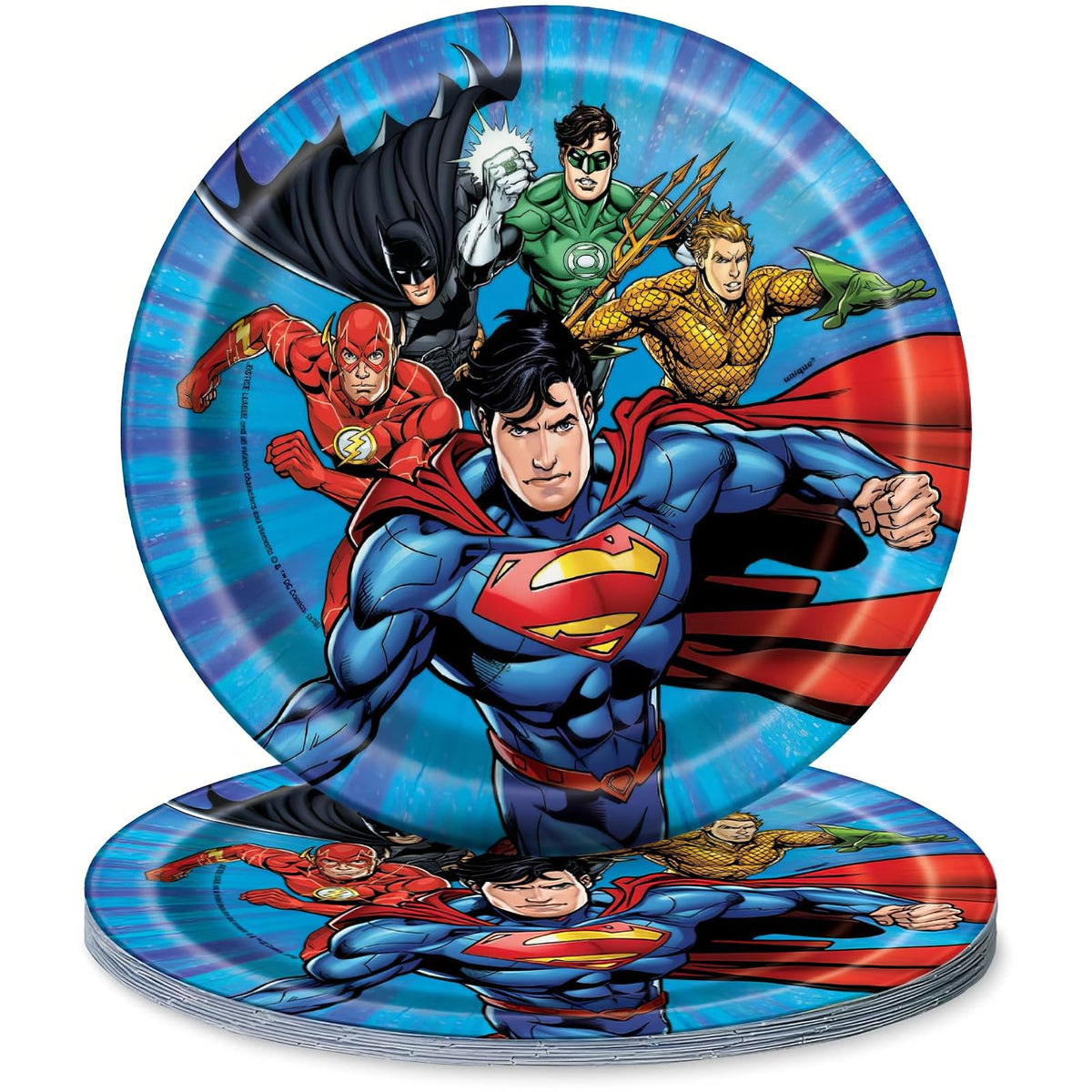 Unique Party Dishware Plate, One Size, Multicolor