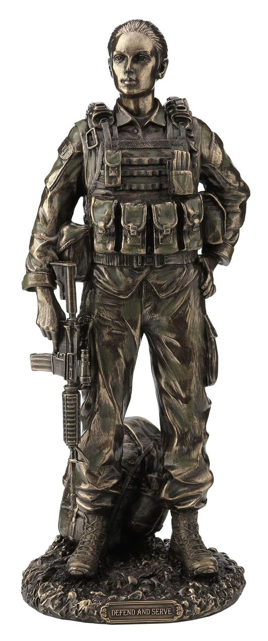 Unicorn Studio Veronese U.S. Female Soldier - Defend & Serve Statue Sculpture Figurine