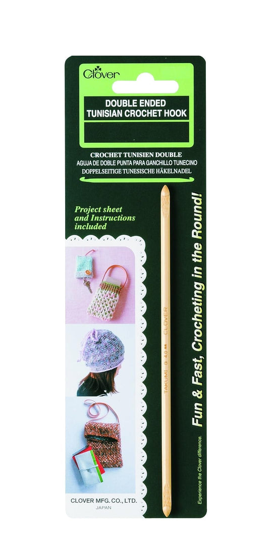 Clover 1308/J Double Ended Tunisian Crochet Hook-J/6mm