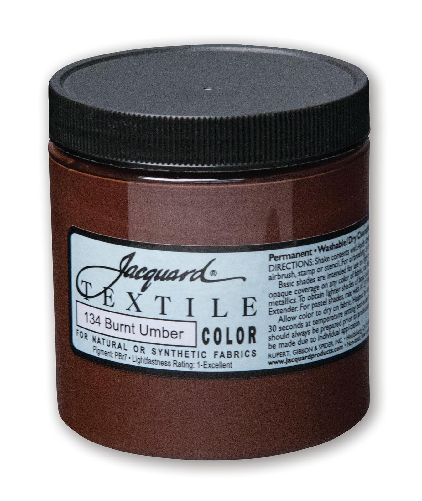 Jacquard Textile Color Fabric Paint 8Oz-Burnt Umber