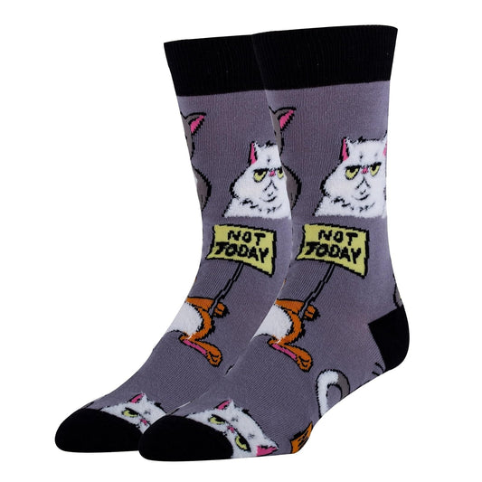 Oooh Yeah Socks Men's Novelty Crew Socks, Funny Crazy Silly Fuzzy Socks, Cool Casual Dress Socks (fits Men's shoe size 6-12)