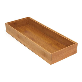 Lipper International 8186S Bamboo Wood Stacking Drawer Organizer Box, 6" x 15"