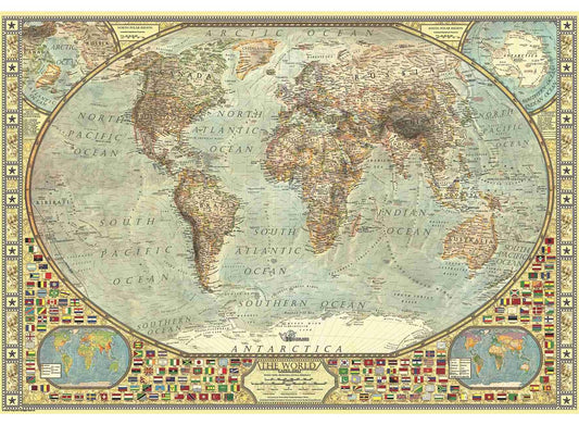 Anatolian Puzzle 2000Piece Jigsaw Puzzle - World Map Jigsaw Puzzle
